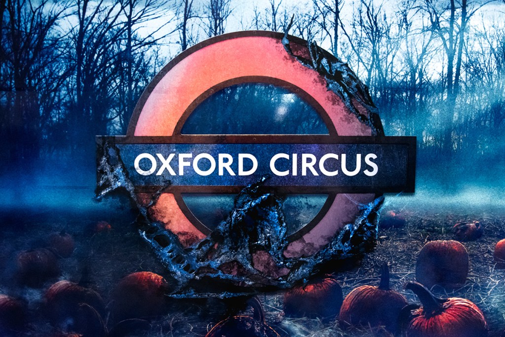 Stranger Things Upside Down takeover &mdash; Oxford Circus roundel